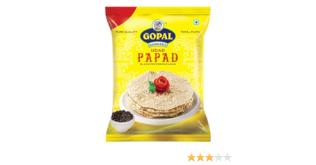 Gopal udad papad 500gm