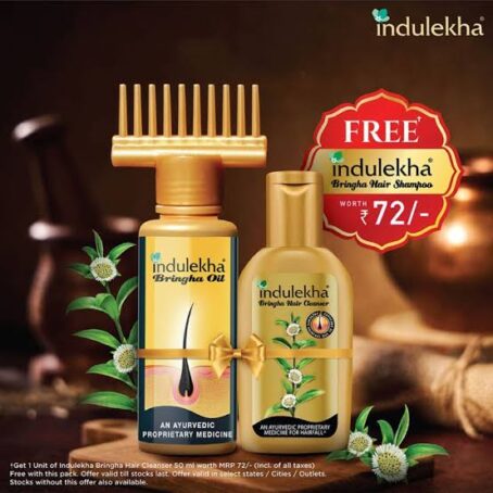 Indulekkha Bringha oil + shampoo free